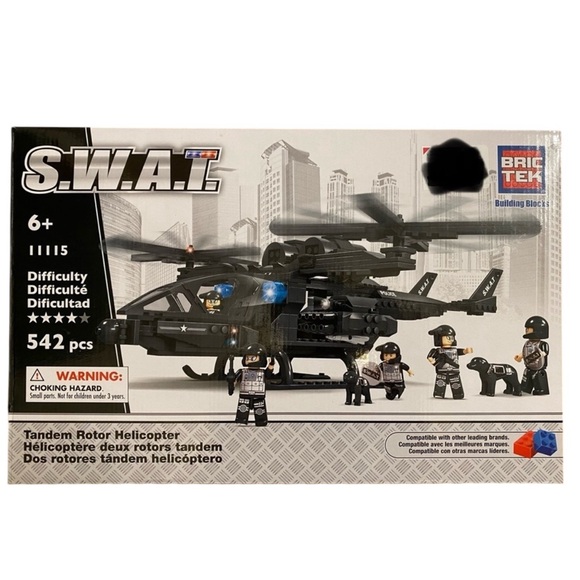 BricTek Building Blocks - SWAT Tandem Rotor Helicopter | Ages 6+ | 542 Pieces - Picture 1 of 2